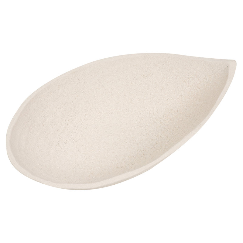 Ceramic / Porcelain Decorative Bowl 1, 8cm H x 42cm W x 23cm D, Beige