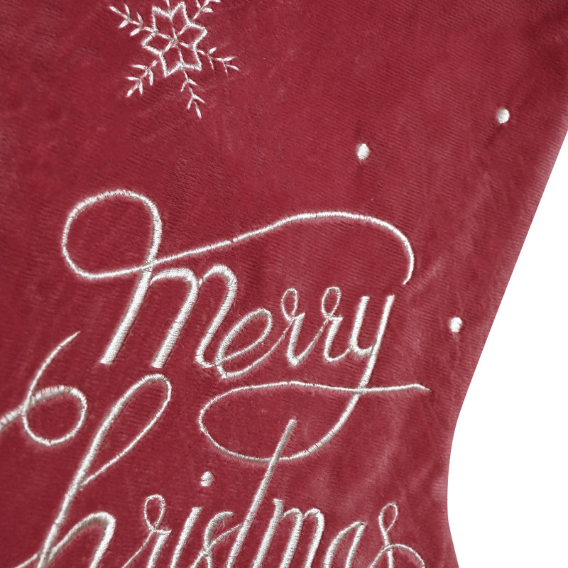 Velvet Pink Merry Christmas Stocking