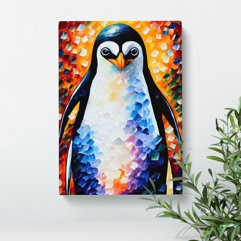 XC1022-3499X Penguin Portrait No.3 - Wrapped Canvas Print, 50cm H x 35cm W x 2cm D, Wapped Canvas