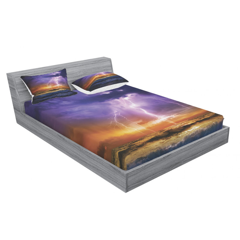 Microfiber Sheet Set, Queen Sheet Set with Fitted Sheet
