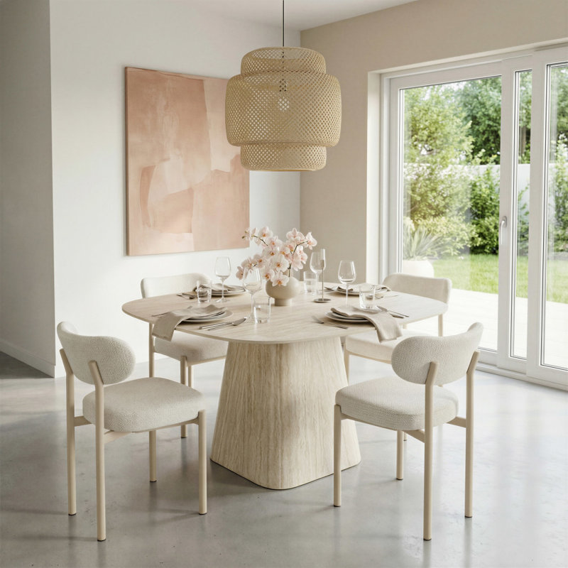 Ensemble de quatre chaises d'appoint à dossier ouvert gris et taupe