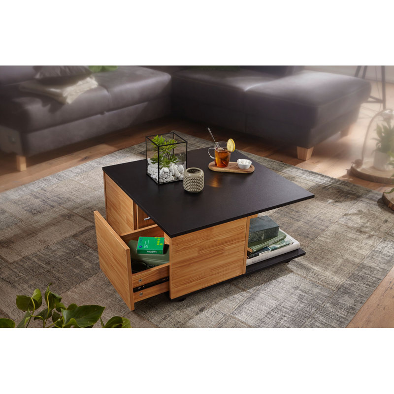 Varuna Block Coffee Table with Storage, Anthracite