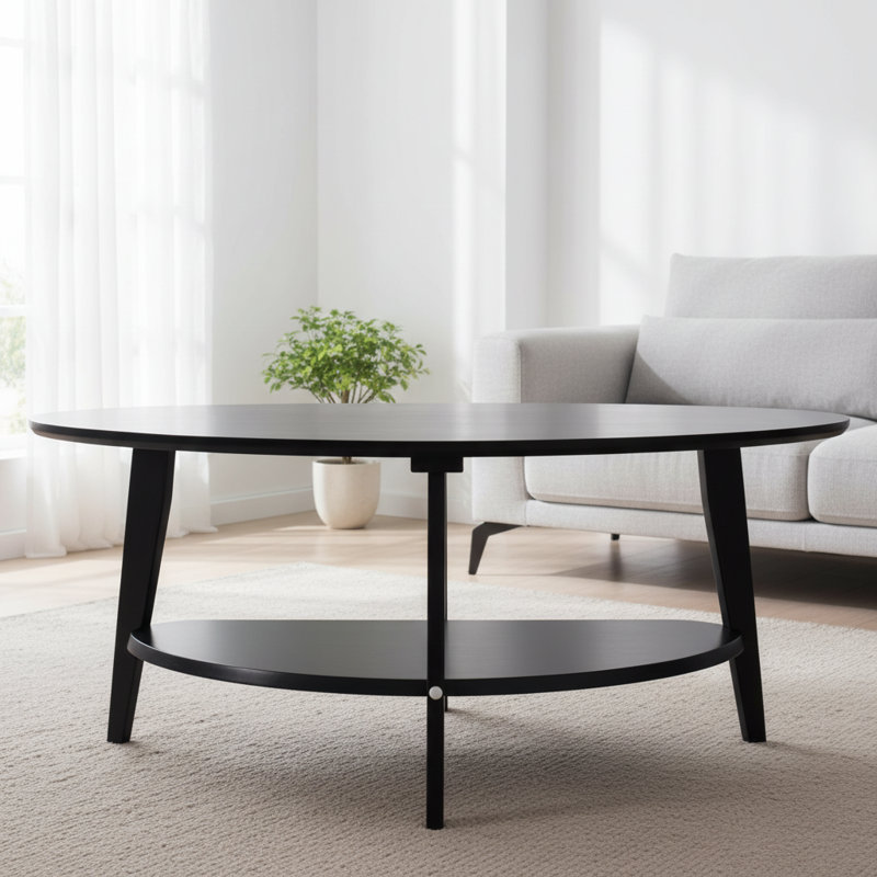 Table basse Mid-Century moderne avec rangement