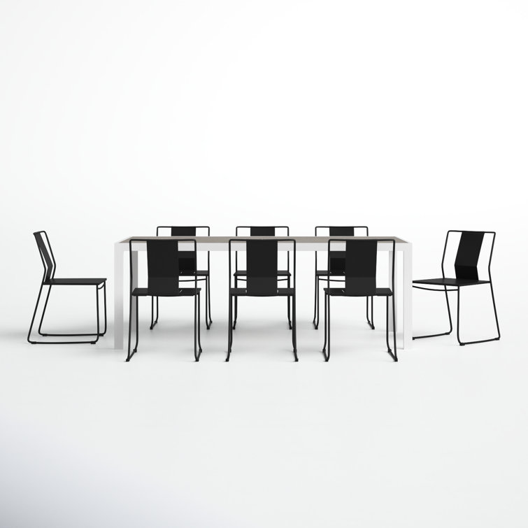 Avers 83'' Rectangular 8 - Person Outdoor Dining Set