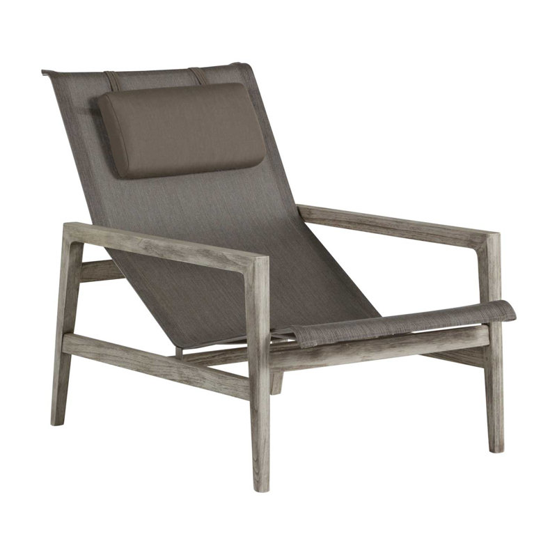 Coast Teak Patio Chair, Oyster Teak Frame/Gray Sling