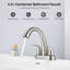 Robinet de lavabo de salle de bain à 4 poignées doubles à 4 poignées avec drain escamotable-134064856