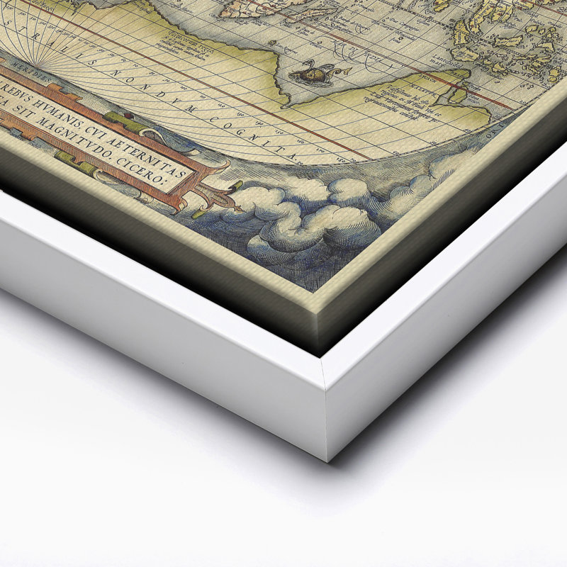 Theatrum Or bis Terrarum, H 12 po x l 16 po, Canevas, Encadrement blanc