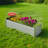 Outdoor Metal Raised Garden Bed, Rectangular Planter Box For Herbs, Flowers, And Deep Root Vegetables - Silver,8×2×2 Ft-546250557-546250554-546250559