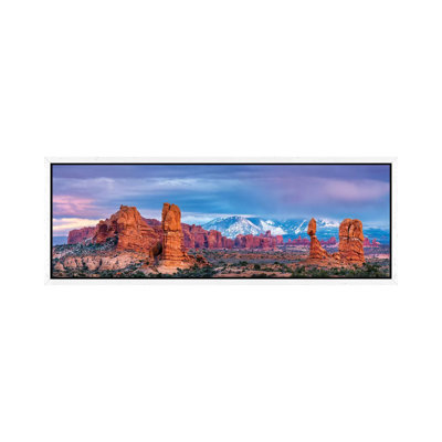 Balanced Rock And La Sal Mountains by Susanne Kremer - Panoramic Gallery-Wrapped Canvas Giclée on Canvas
