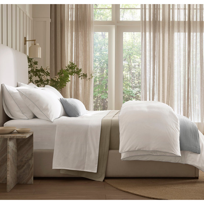 Signature Embellished Duvet Set, Full;Queen, White;Shore