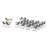 21 Person Flip Top 22'' L Modular Training Table and Chair Set with Casters and Modesty Panel