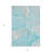 3' X 5' Teal Abstract Washable Non Skid Indoor Outdoor Area Rug