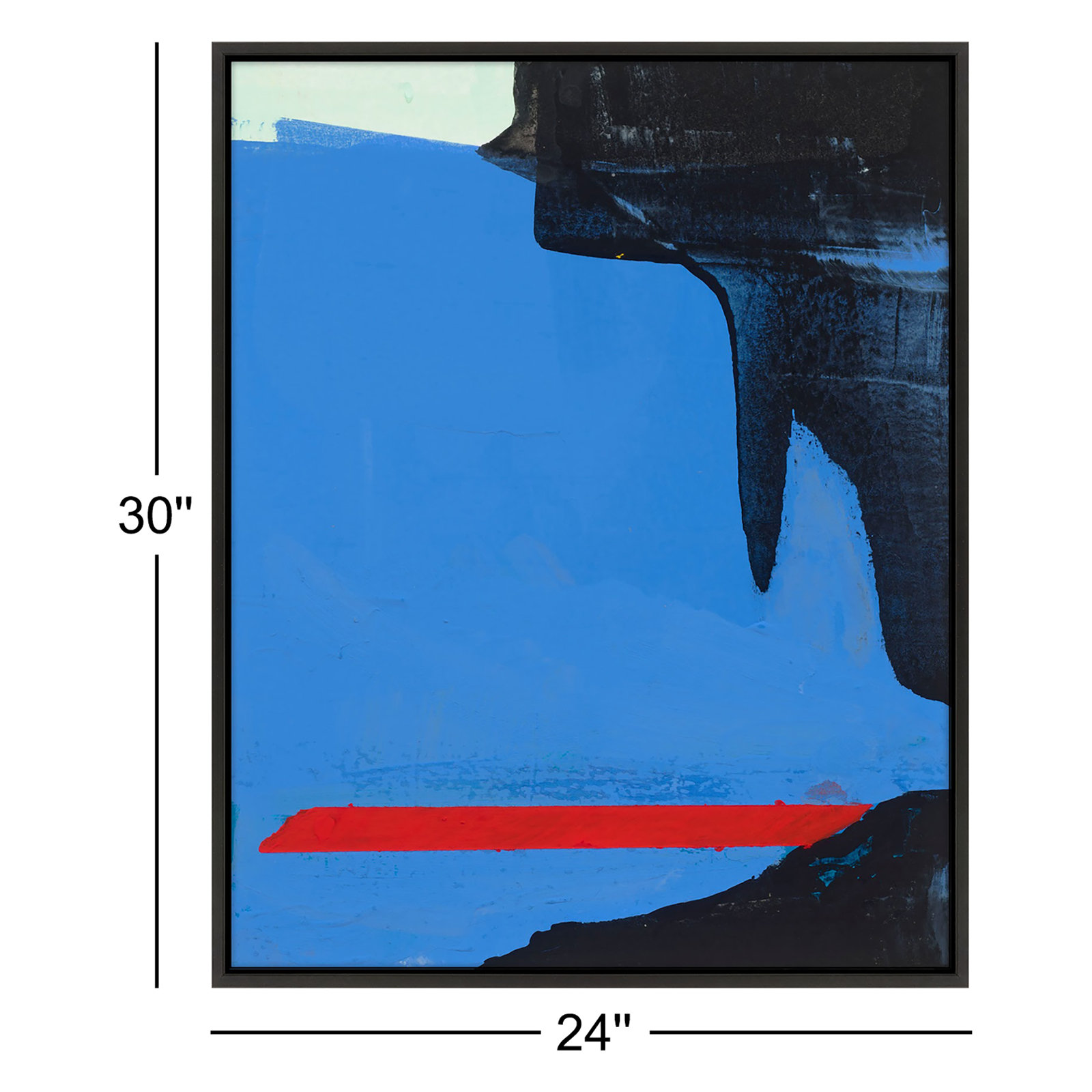 Beneath The Blue 3 by Andrea Stokes, Black Framed, 30" H x 24" W x 1.375" D