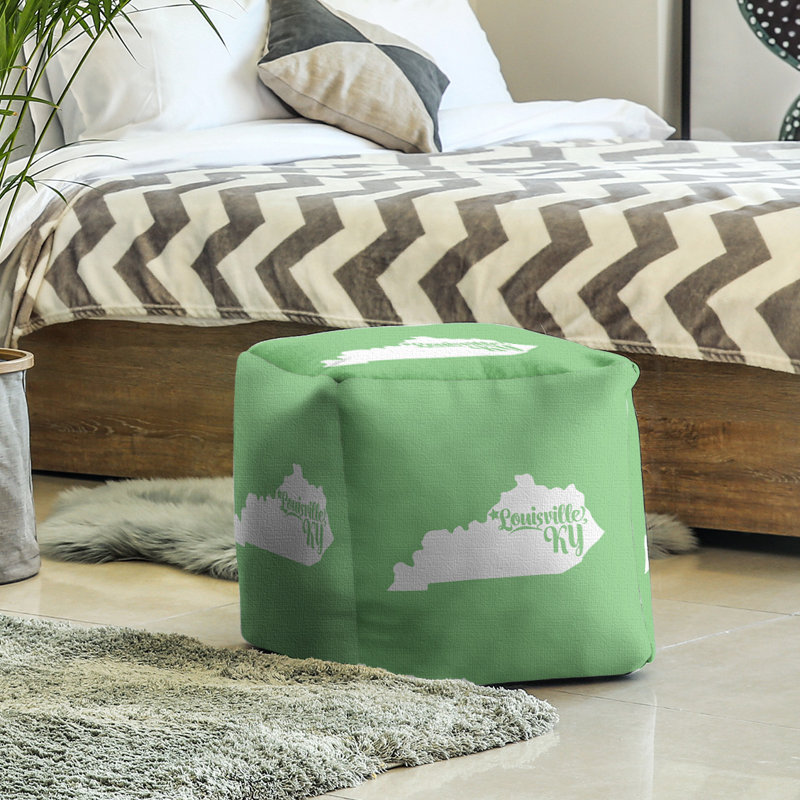 Repose-pieds cube kentucky Louisville, Vert