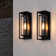 Rasharkin Classic Outdoor Wall Sconce 1 Light Rectangular Metal Frame and Clear Glass Shade Waterproof