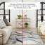 Navy Blue Modern Abstract Stain Resistant Rug For Bedroom Living & Dining Room-87726459