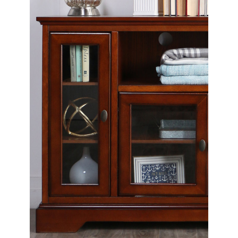 Broddi 52" 4-Door TV Stand for TVs up to 58", Brown
