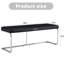 Banc à langer noir en métal argenté Caractéristique charmante - Chaise en cuir Pu pour différentes pièces Guide d'assemblage et d'installation simple inclus avec structure attrayante