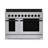 Hauslane 48" Dual Fuel Range In Stainless Steel | 8 Burners Up To 20,000 Btus | 6.7 Cu. Ft. Double Convection Oven With 5 Rack Positions | Convertible Ng/Lp | Cool-Touch Triple-Layer Door Matte Black-120706433