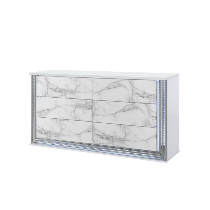 Commode double 6 tiroirs l 61,02 po Ceazia