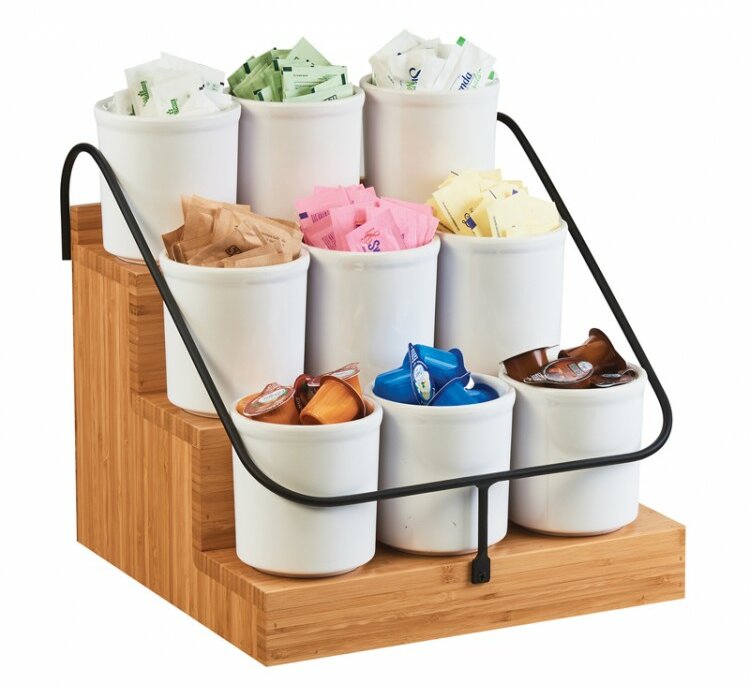 6-Compartment, 3-Tier Condiment Storage, Countertop Organizer, 13L x  6.25W x 15.25H