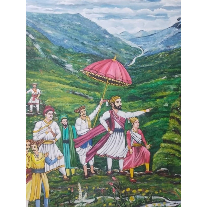 Shivaji Maharaj | Huile sur toile | Par Devida Bagade