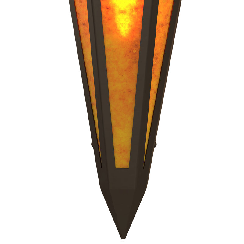 Brum 2 - Light Flush Mounted Sconce, Amber, Oil Rubbed Bronze