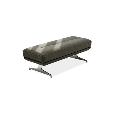 Gray Upholstered Bench