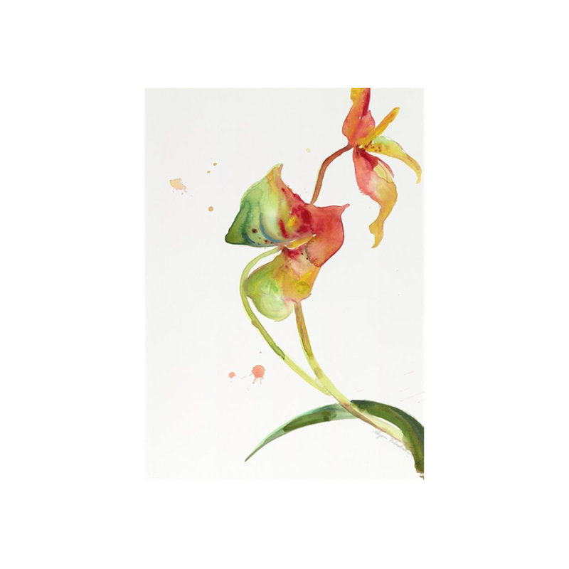 Bloom III, peinture sur toile tendue, Couche de verre, H 76 po x l 54 po