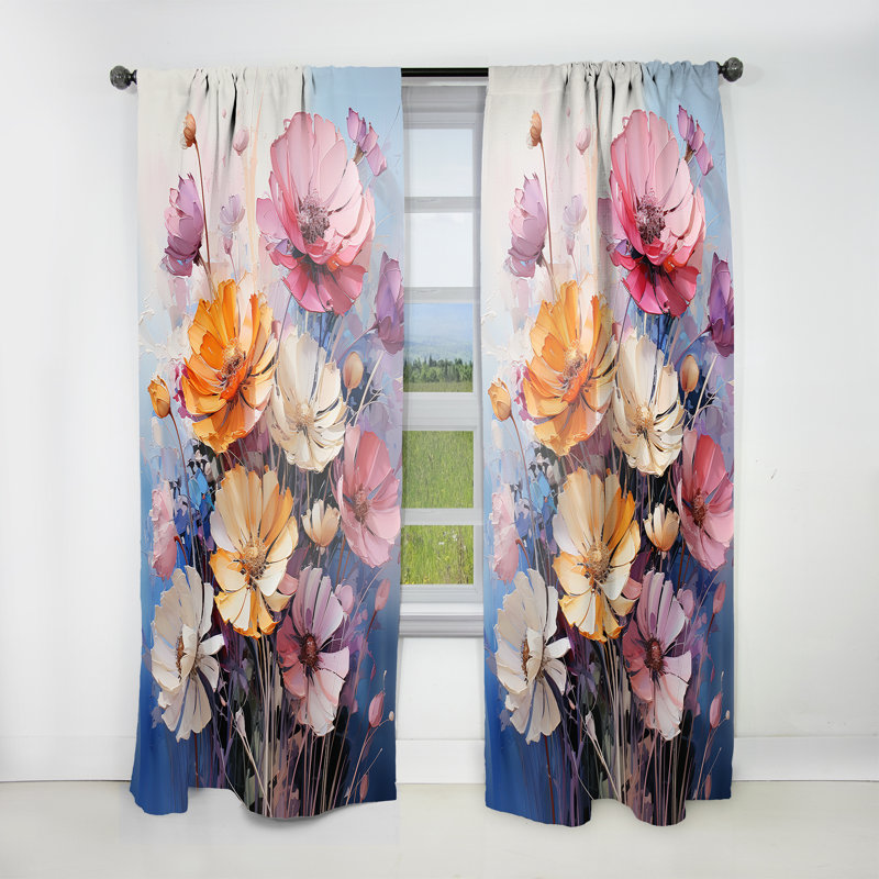 Rideau obscurcissant Gurkirat - Cornflowers - 1 panneau, L 52 po x L 108 po