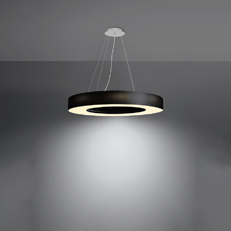 Rowana Slim 70 White Chandelier, Black