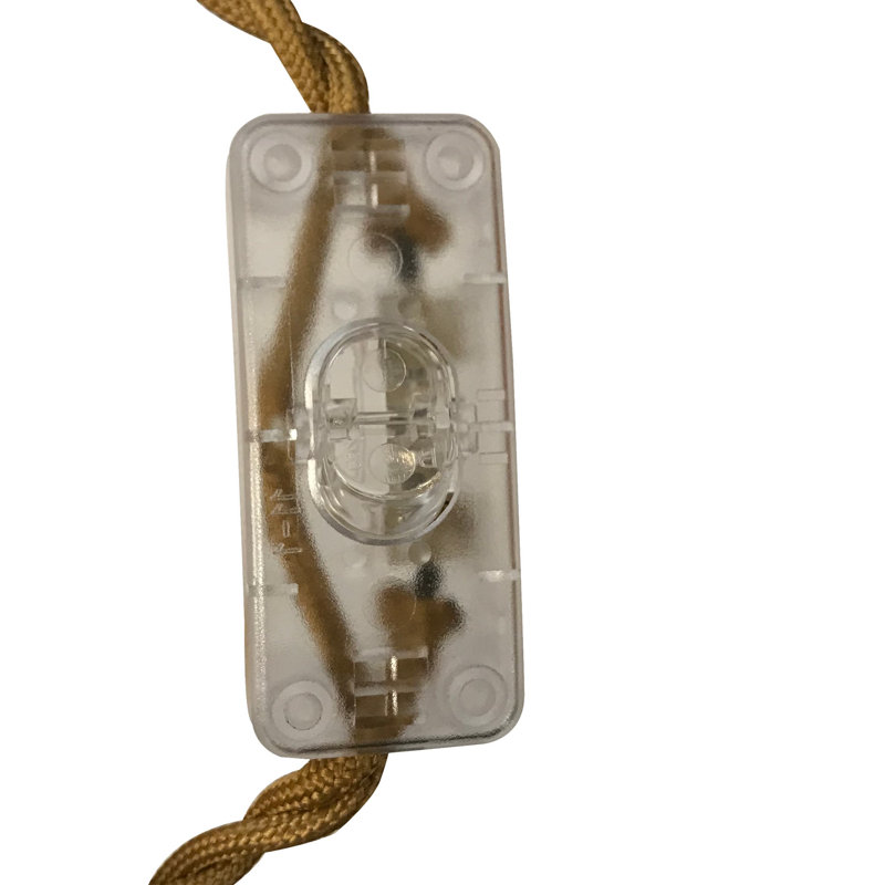 Cordon de lampe torsadée couvert de tissu, Or