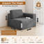 Modular Corduroy 101cm Accent Chair, Facing The Right Handrail-2025300102