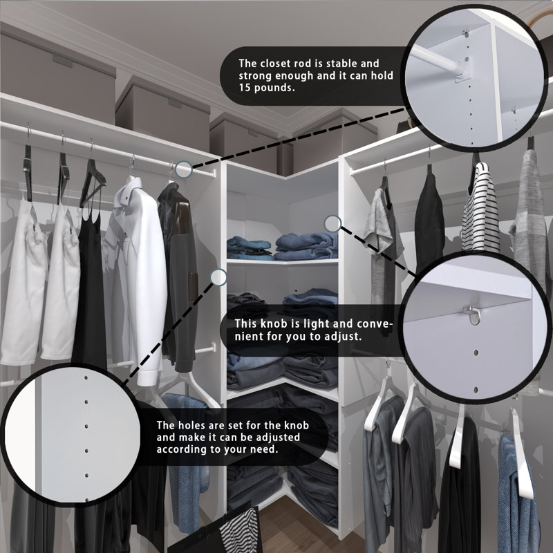 Systèmes de coin pour garde-robe l 28 po