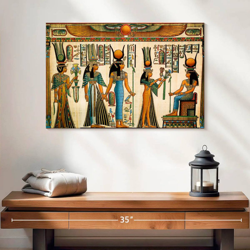 Grand Leisha Nefertari offre papyrus, H 16 po x l 24 po
