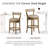 Maven Lane Alexander Stool with Faux Leather Upholstery-92565394-92565393