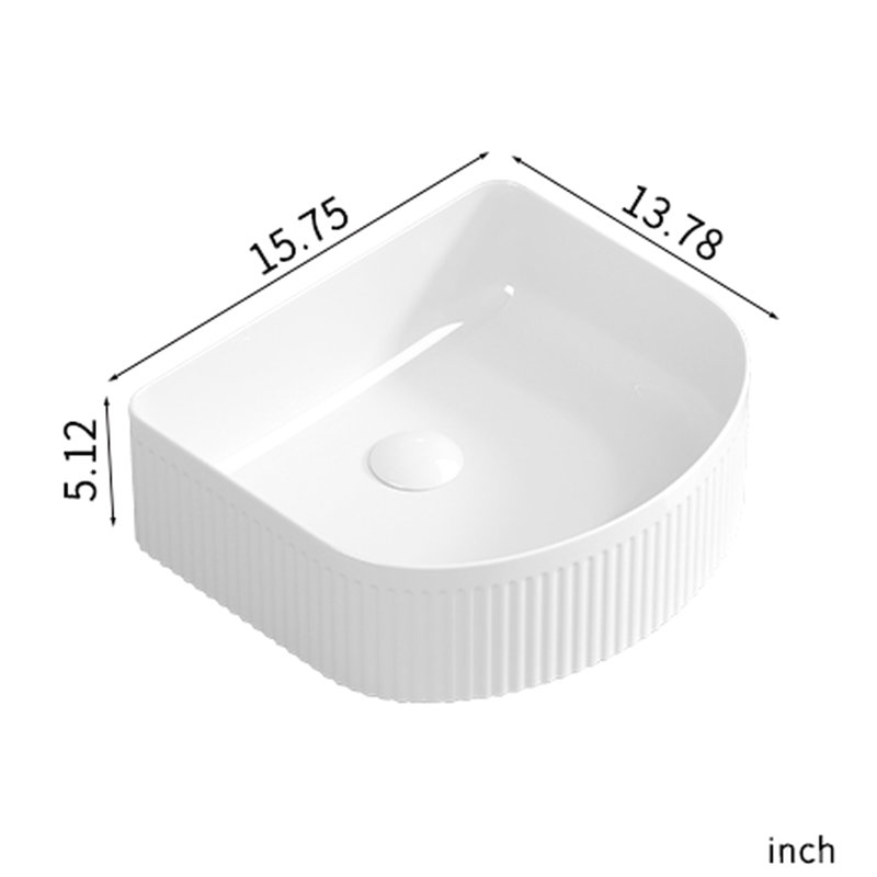 American Design Small Bathroom Rectangle Vessel Sink - Above Counter Ceramic Wash Basin In Milk White, Stain , Secure Cushion Package, 5.09 Height Glossy White For Basin, Easy To Clean, High Density
