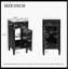 Meuble-lavabo autoportant de 16 po de style français avec lavabo en céramique, armoire simple avec porte à fermeture douce, tablette réglable et pieds pleins, noir-257871641