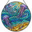 Panneau de vitrail 12 "H Ocean Waves-545797449