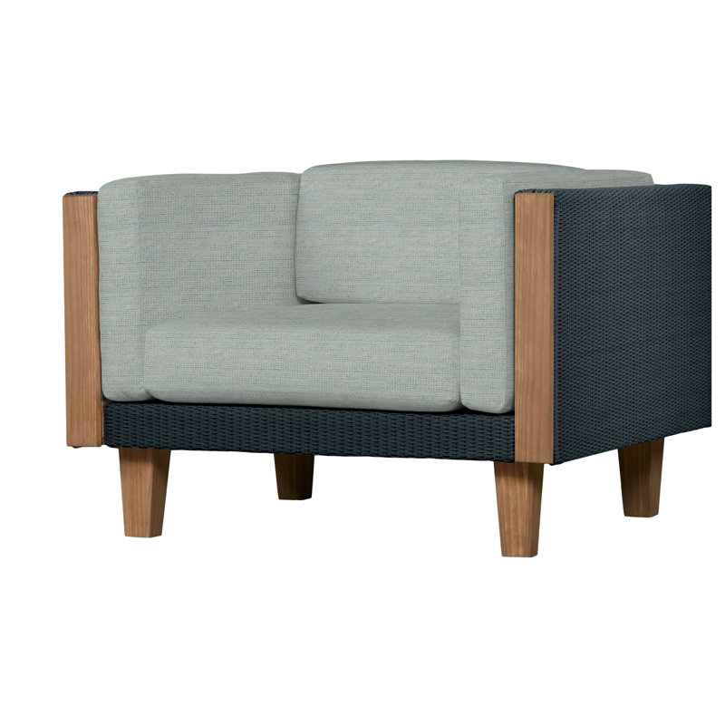 Catalina Outdoor Teak Lounge Chair, Demo Mist, Pewter