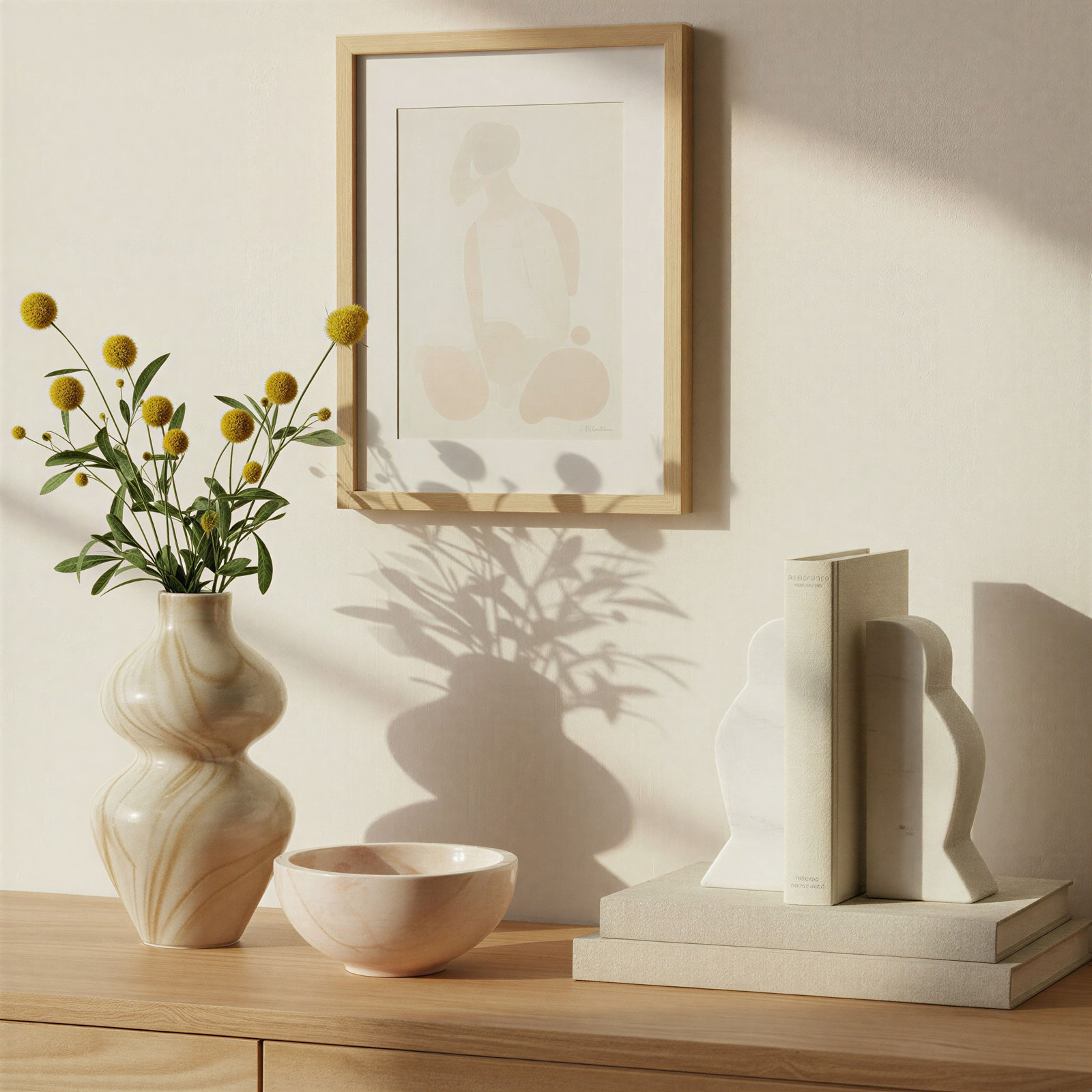 Ettinger Sandstone Bookends, White