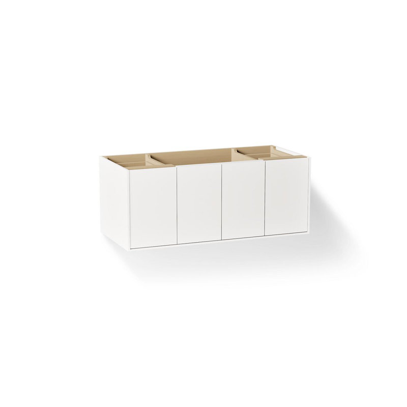 Jute® 48" Wall Mounted Single Vanity Base Only Base, Linen White