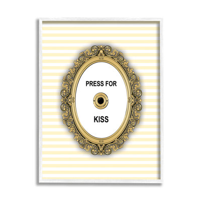 " Press For Kiss Romance " by Martina Pavlova Painting Print