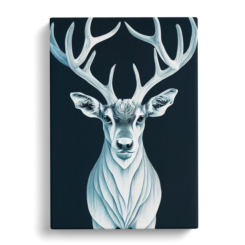 Illuminating Stag - Wrapped Canvas Print, Wrapped Canvas, 50cm H x 35cm W x 3cm D