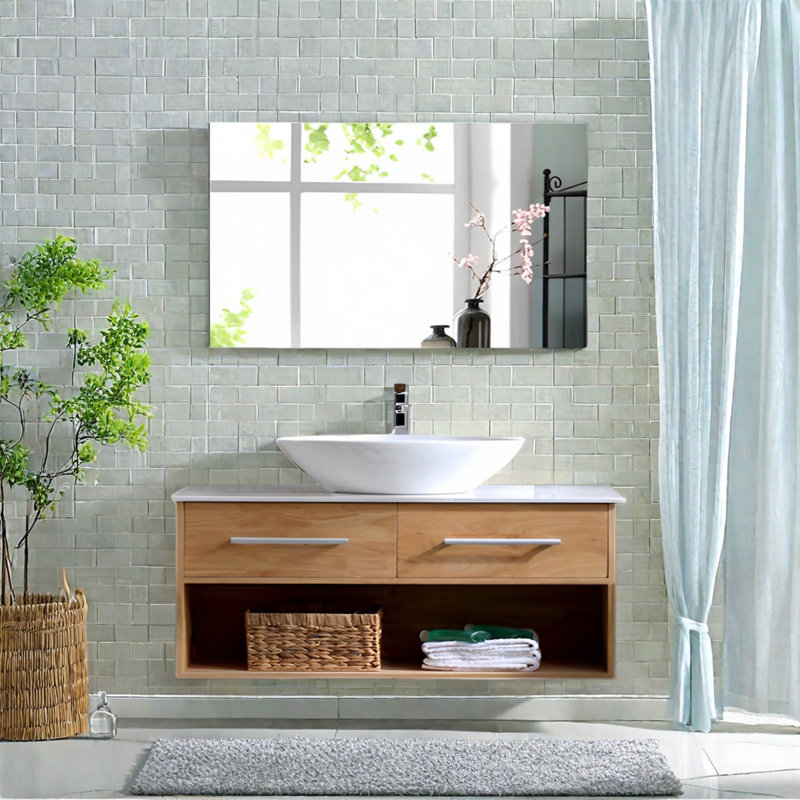 Log style rest room bathroom cabinet