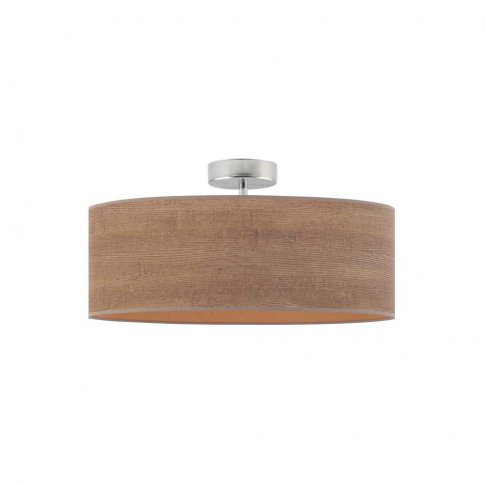 Bisono-Miro Fabric Semi Flush Mount, Silver, Oak