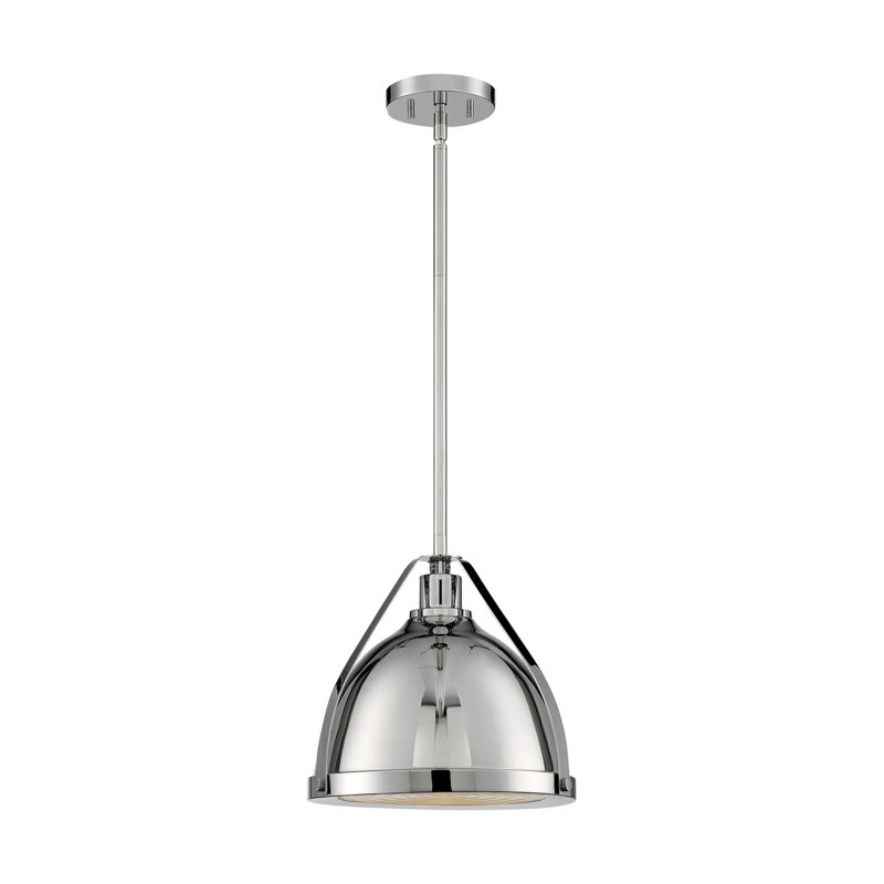 Ebru 1 - Light Unique/Statement Pendant, 12" H x 12.63" W x 12.63" D, Polished Nickel