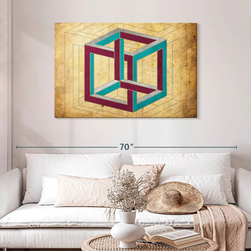 Avery Geometric Cube Illusion, 30" H x 45" W