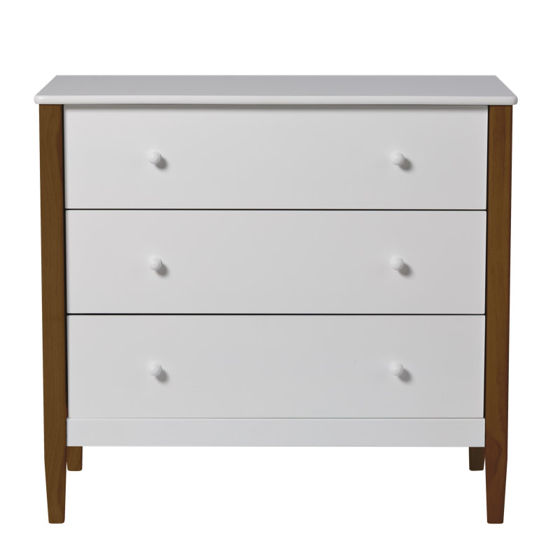 Commode 3 tiroirs Little Seeds Clover, White / Acorn