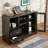 Mehul Sideboard,Buffet table,Dining cabinet,Office credenza with  2- Drawer-23587592